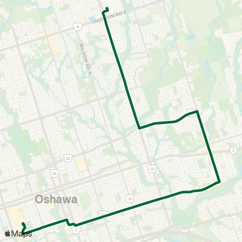 Durham Region Transit Route 423 map