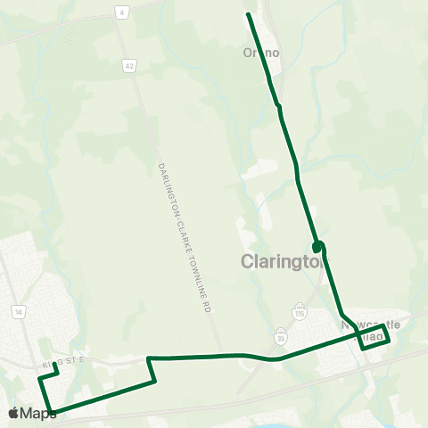 Durham Region Transit Route 507 map