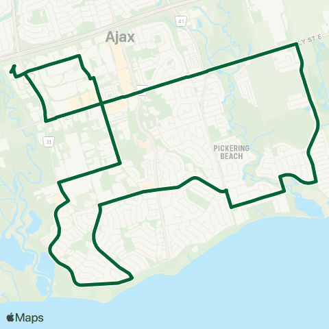 Durham Region Transit Route 227 map