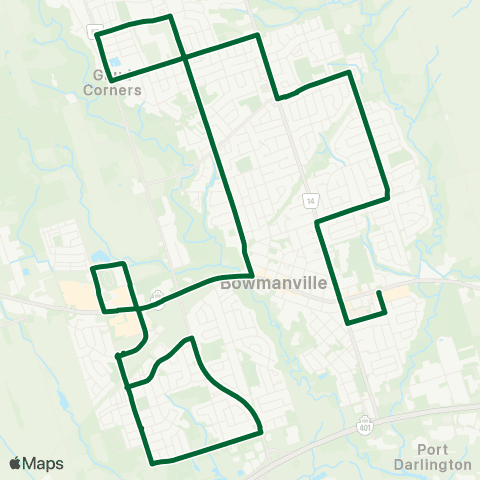 Durham Region Transit Route 502 map