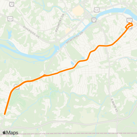 Danville Transit Edgewood - Stokesland map