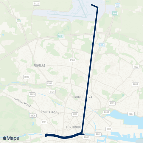 Dublin Express Dublin Airport - Dublin map