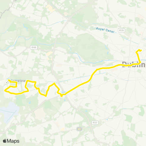Dublin Bus Grange Castle - Harristown map