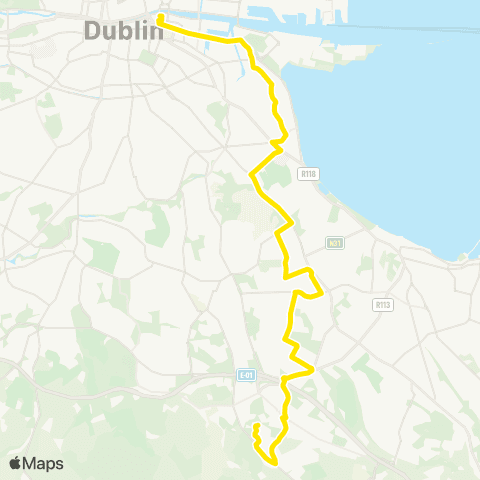 Dublin Bus Poolbeg Street - Belarmine map