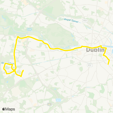 Dublin Bus Aston Quay - Clondalkin map