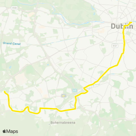Dublin Bus Poolbeg Street - Citywest map