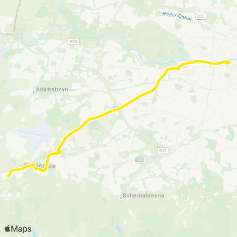 Dublin Bus Rathcoole - Hawkins St map