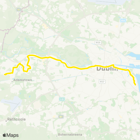 Dublin Bus Adamstown Station - Sandymount map