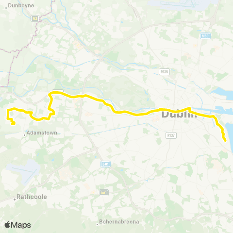 Dublin Bus Adamstown Station - Sandymount map
