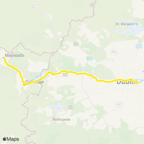 Dublin Bus Maynooth - Ringsend map