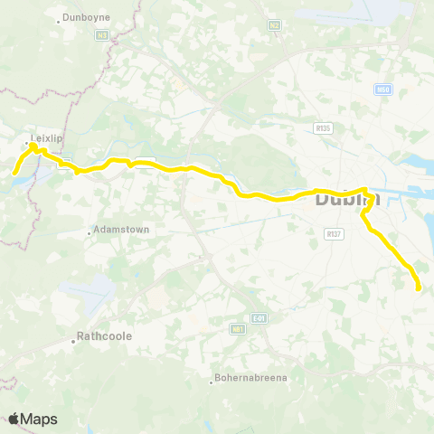 Dublin Bus Kildare Innovation Campus - UCD Belfield map