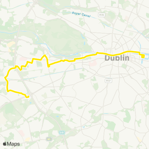 Dublin Bus Forbes Street - Tallaght map