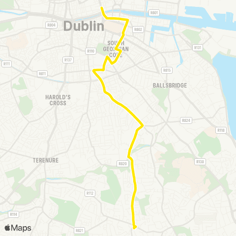 Dublin Bus Dundrum - OCS map