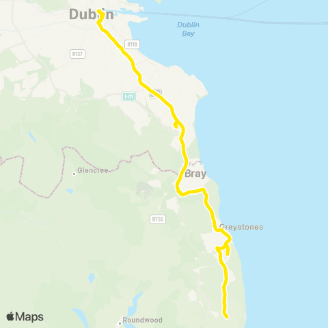 Dublin Bus Newcastle - Hawkins Street map