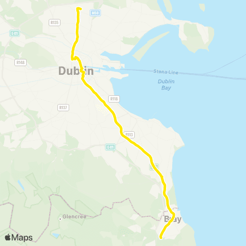 Dublin Bus Ballywaltrim - Northwood map