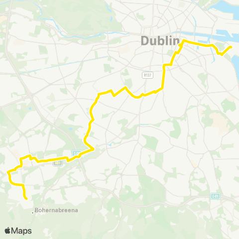 Dublin Bus Irishtown - Kiltipper map