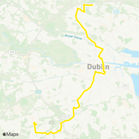 Dublin Bus The Square Tallaght - IKEA map