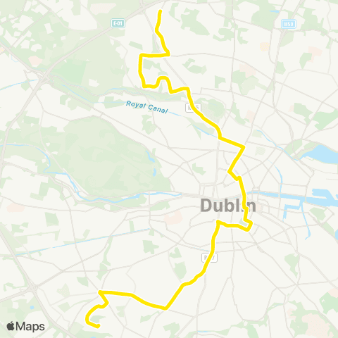 Dublin Bus Charlestown SC - Limekiln Avenue map