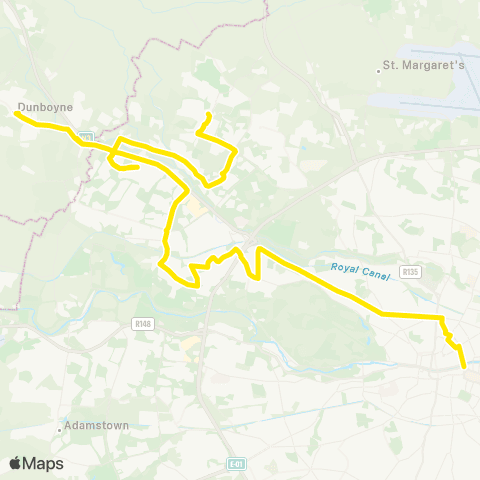 Dublin Bus Nitelink Westmoreland Street - Tyrrelstown map