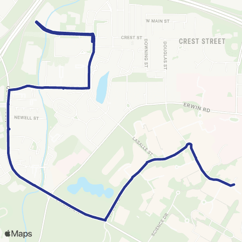 Duke Transit LaSalle Loop map