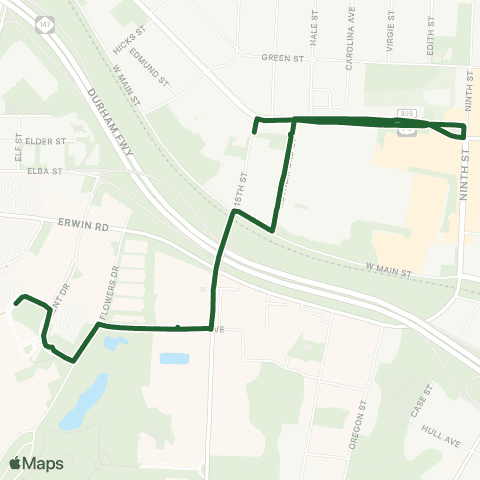 Duke Transit H1: Remote Lots to DMP map