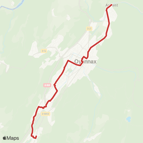 Duobus Ligne 1 Arbent <> Gare SNCF <> Bellignat <> Martignat map