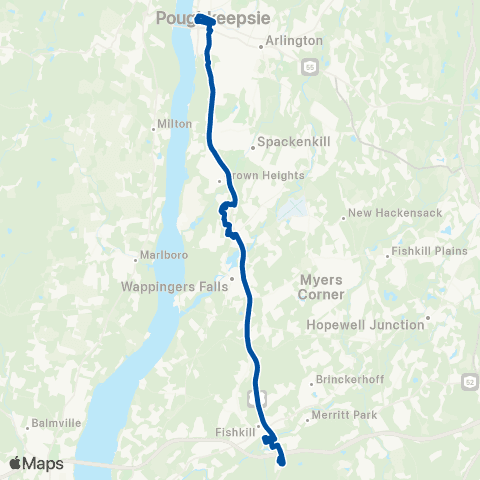 Dutchess County Public Transit Poughkeepsie - Fishkill map