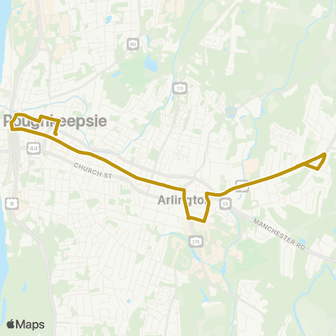 Dutchess County Public Transit Poughkeepsie Main Street map