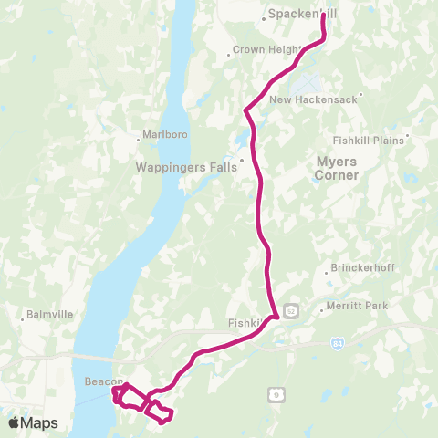 Dutchess County Public Transit Beacon Free Loop map