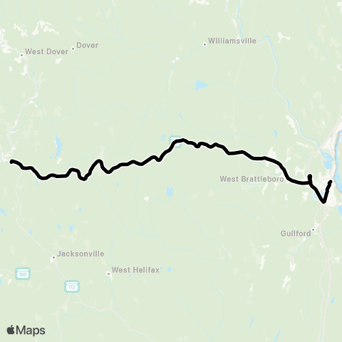 Wilmington MOOver! Wilmington-Brattleboro map