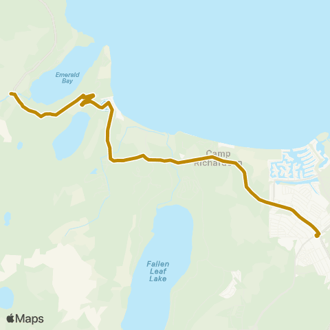 Emerald Bay Shuttle Emerald Bay Shuttle - - S Y TC map