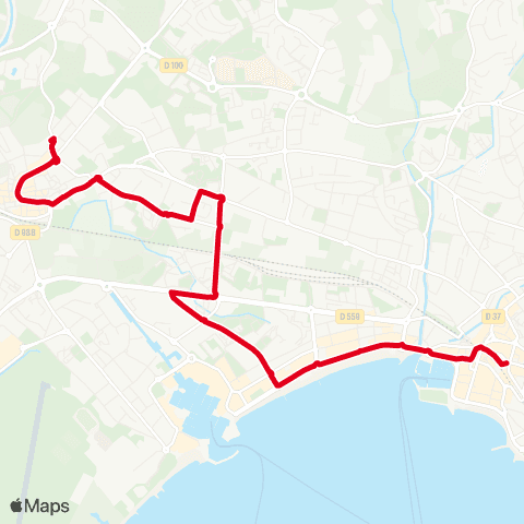 Le Bus St-Raphaël Gare rout. - Fréjus Plage - Fréjus Gare rout. map