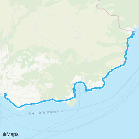 Le Bus Trayas Pointe Notre Dame - Bastide d'Agay - St-Raphaël Gare rout. map