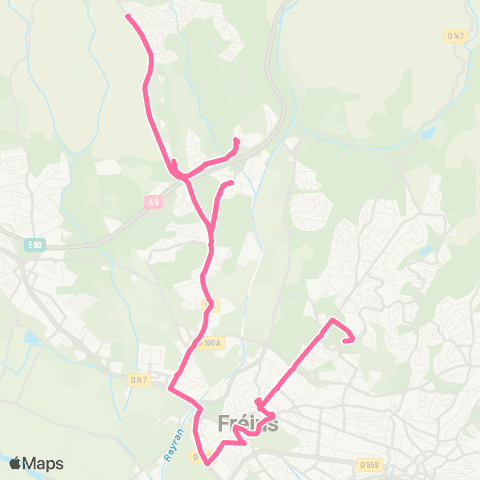 Le Bus Pin de la Lègue - Domaine du Capitou - Lycée Camus map