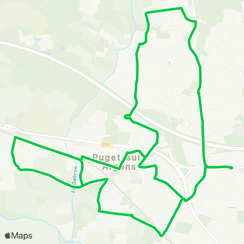 Le Bus Epad H. Dunant - ZA le Carreou - Général de Gaulle - Cistes map