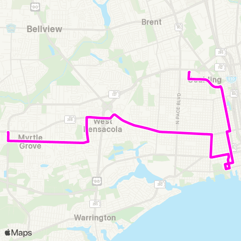 ECAT Brownsville / Myrtle Grove map