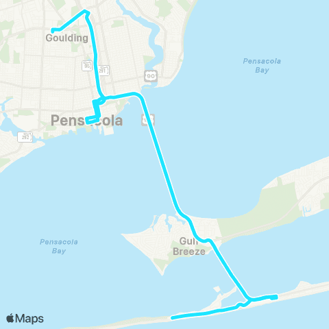 ECAT Pensacola Beach map