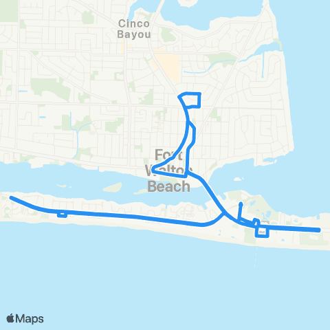 EC Rider Okaloosa map