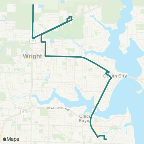 EC Rider Fort Walton Beach map