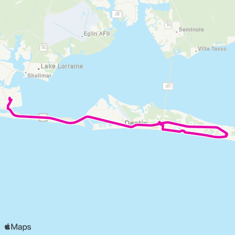 EC Rider Destin map