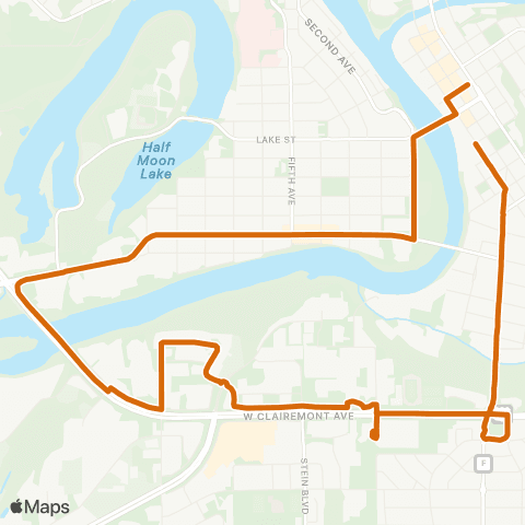 Eau Claire Transit West Clairemont map