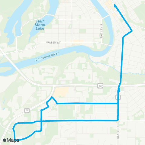 Eau Claire Transit Shopko Plaza map