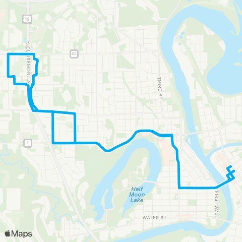 Eau Claire Transit Westridge Center map