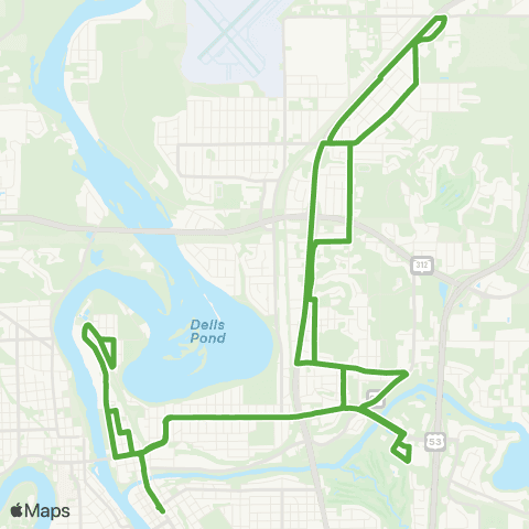 Eau Claire Transit Locust Lane map