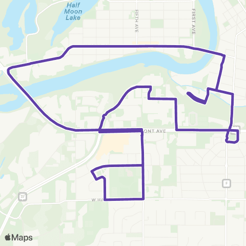 Eau Claire Transit UWEC Upper Campus map
