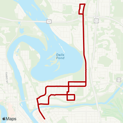 Eau Claire Transit Express 2 map