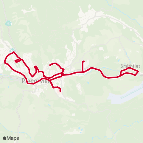 El Dorado Transit Placerville map