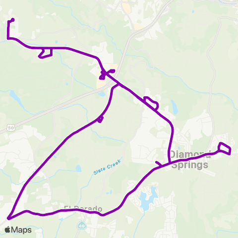 El Dorado Transit Diamond Springs map