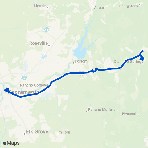 El Dorado Transit Sac Commuter map