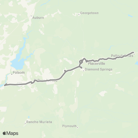 El Dorado Transit Saturday Express map